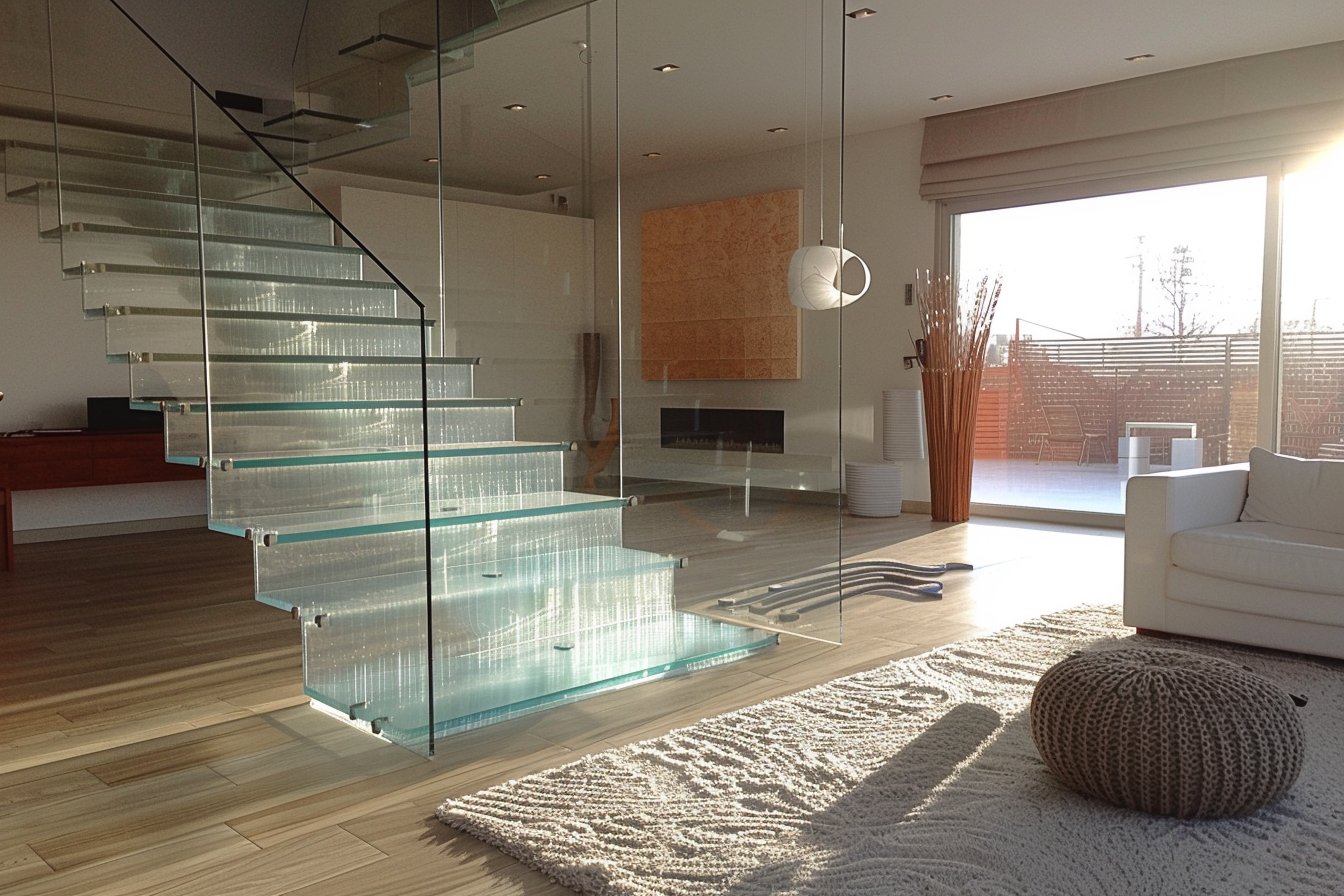 Escaliers en verre : Transformer votre intérieur avec un design audacieux
