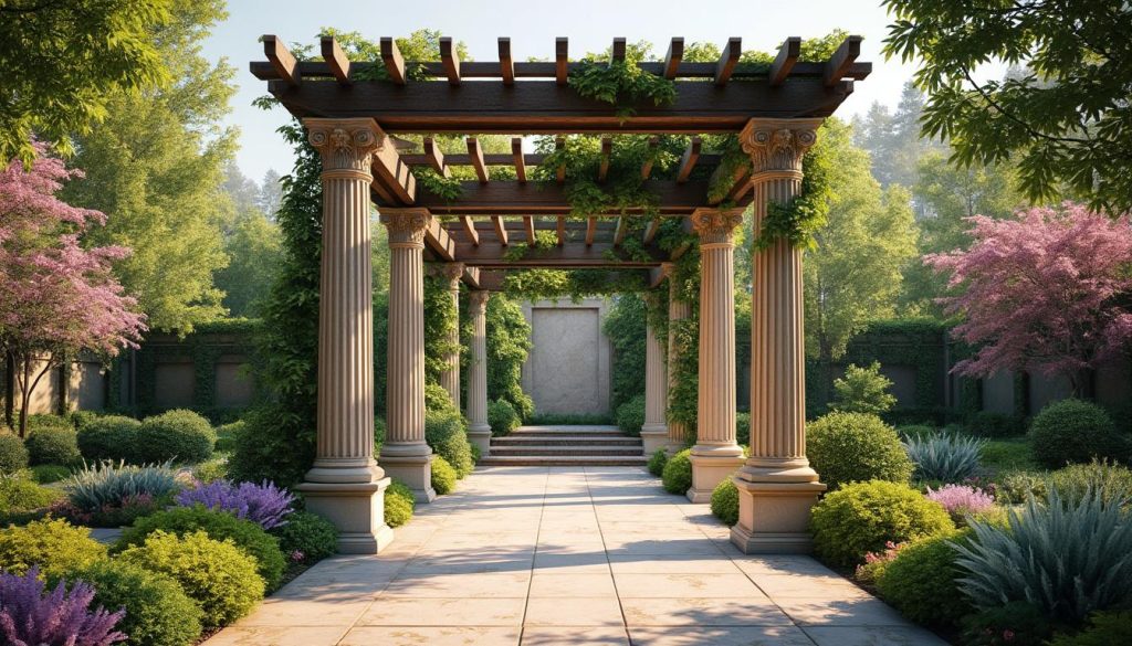 découvrez nos pergolas d’inspiration antique, parfaites pour sublimer votre espace extérieur avec élégance et charme intemporel.