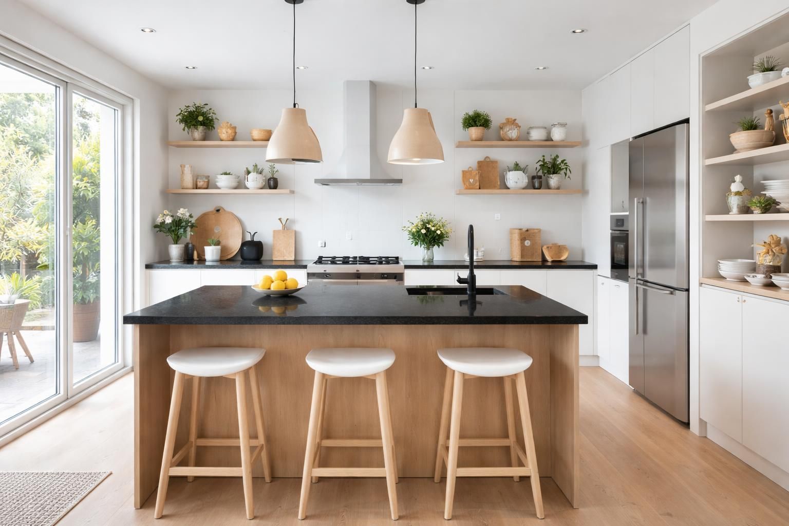 découvrez comment moderniser un appartement en intégrant une cuisine ouverte ikea élégante avec un îlot central en granit noir zimbabwe, alliant style contemporain et fonctionnalité optimale.