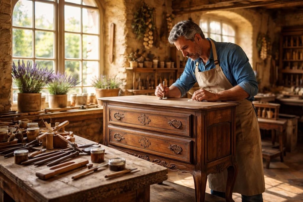 confiez la restauration de vos antiquités et meubles anciens aux artisans ébénistes passionnés de provence, experts en savoir-faire traditionnel pour redonner vie à vos trésors.
