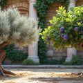 découvrez l'histoire et la symbolique antique de l'olive et du figuier, deux arbres emblématiques du jardin traditionnels et méditerranéens.