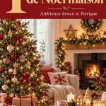 Décoration de Noël avec des éléments naturels dans un intérieur chaleureux