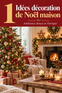 Décoration de Noël avec des éléments naturels dans un intérieur chaleureux